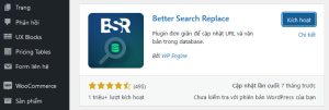 Cài Plugin Better Search Replace