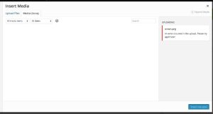 sửa lỗi upload ảnh WordPress