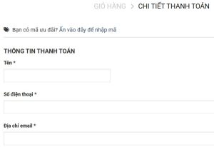 trang Checkout Woocommerce