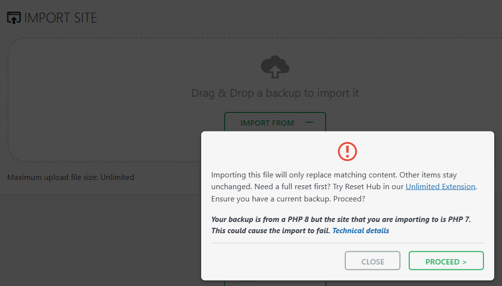 Thay đổi phiên bản PHP hosting Armada